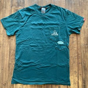 Jungles Teal Double Pocket Tee